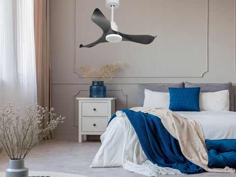 Ventilador de techo Reversible Termostato Wifi Motor DC Techos Inclinados Mando a Distancia Adaptador 2/3 Aspas Hypersilence Memoria 3