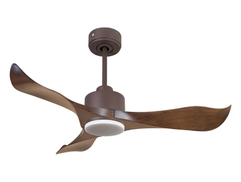 Ventilador de techo Reversible Termostato Dimable Wifi Motor DC Techos Inclinados Mando a Distancia Luz tres tonos Adaptador 2/3 Aspas Hypersilence Memoria 1