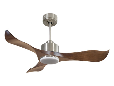 Ventilador de techo Reversible Termostato Dimable Wifi Motor DC Techos Inclinados Mando a Distancia Luz tres tonos Adaptador 2/3 Aspas Hypersilence Memoria 1