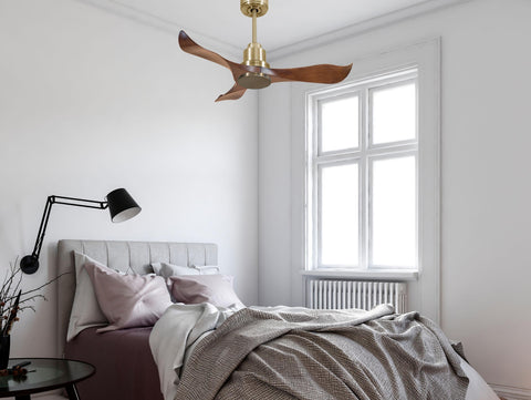Ventilador de techo Reversible Termostato Wifi Motor DC Techos Inclinados Mando a Distancia Adaptador 2/3 Aspas Hypersilence Memoria 2