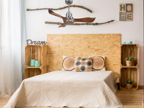 Ventilador de techo Reversible Termostato Wifi Motor DC Techos Inclinados Mando a Distancia Adaptador 2/3 Aspas Hypersilence Memoria 2