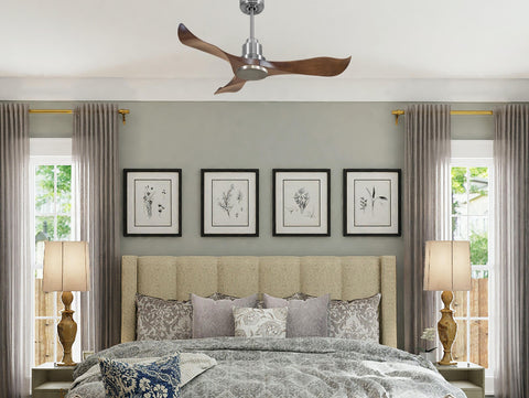 Ventilador de techo Reversible Termostato Wifi Motor DC Techos Inclinados Mando a Distancia Adaptador 2/3 Aspas Hypersilence Memoria 5