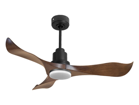 Ventilador de techo Reversible Termostato Dimable Wifi Motor DC Techos Inclinados Mando a Distancia Luz tres tonos Adaptador 2/3 Aspas Hypersilence Memoria 1