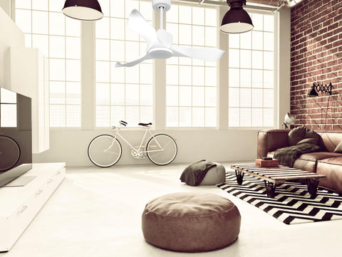 Ventilador de techo Reversible Termostato Wifi Motor DC Techos Inclinados Mando a Distancia Adaptador 2/3 Aspas Hypersilence Memoria 6