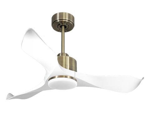 Ventilador de techo Reversible Termostato Dimable Wifi Motor DC Techos Inclinados Mando a Distancia Luz tres tonos Adaptador 2/3 Aspas Hypersilence Memoria 1