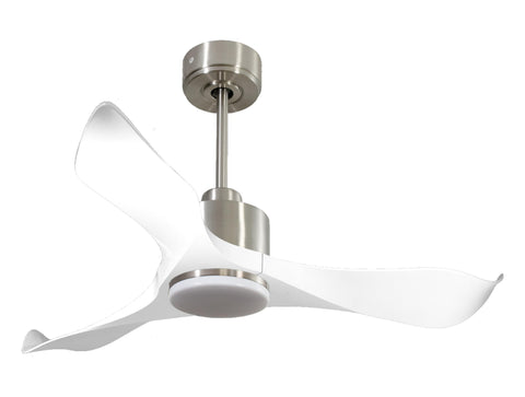 Ventilador de techo Reversible Termostato Dimable Wifi Motor DC Techos Inclinados Mando a Distancia Luz tres tonos Adaptador 2/3 Aspas Hypersilence Memoria 1