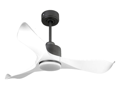 Ventilador de techo Reversible Termostato Dimable Wifi Motor DC Techos Inclinados Mando a Distancia Luz tres tonos Adaptador 2/3 Aspas Hypersilence Memoria 1