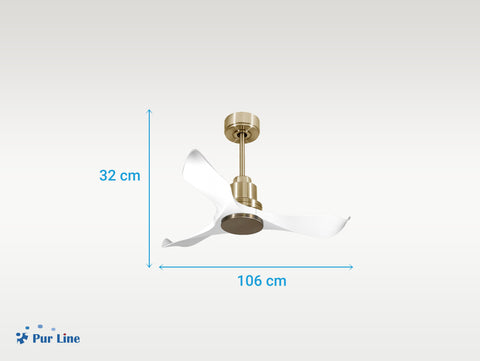 Ventilador de techo Reversible Termostato Wifi Motor DC Techos Inclinados Mando a Distancia Adaptador 2/3 Aspas Hypersilence Memoria Vendible Shopify (AUTOMATICO) 4