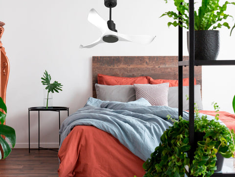 Ventilador de techo Reversible Termostato Wifi Motor DC Techos Inclinados Mando a Distancia Adaptador 2/3 Aspas Hypersilence Memoria 6