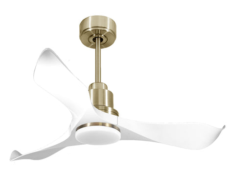 Ventilador de techo Reversible Termostato Dimable Wifi Motor DC Techos Inclinados Mando a Distancia Luz tres tonos Adaptador 2/3 Aspas Hypersilence Memoria 1