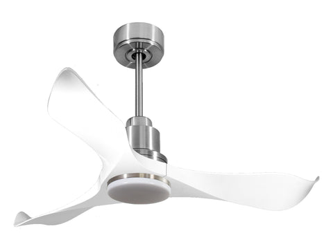 Ventilador de techo Reversible Termostato Dimable Wifi Motor DC Techos Inclinados Mando a Distancia Luz tres tonos Adaptador 2/3 Aspas Hypersilence Memoria 1