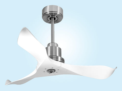 Ventilador de techo Reversible Termostato Dimable Wifi Motor DC Techos Inclinados Mando a Distancia Luz tres tonos Adaptador 2/3 Aspas Hypersilence Memoria 4