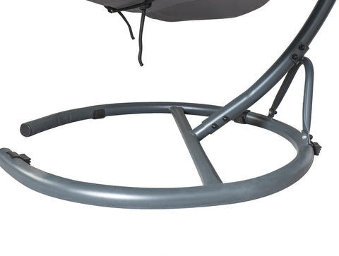 Silla colgante para interior y exterior con tejido resistente al agua en gris