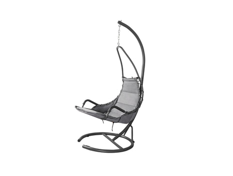 Silla colgante para interior y exterior con tejido resistente al agua en gris