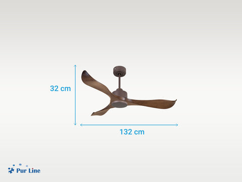 Ventilador de techo Reversible Termostato Wifi Motor DC Techos Inclinados Mando a Distancia Adaptador 2/3 Aspas Hypersilence Memoria 4