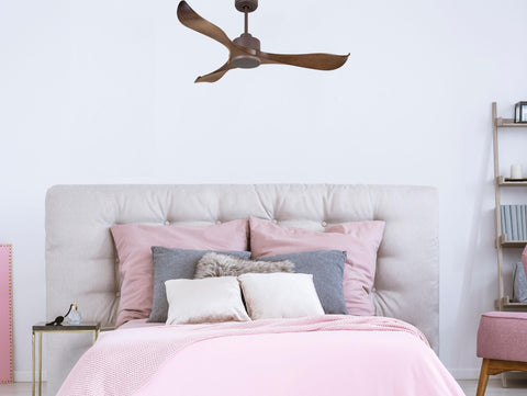 Ventilador de techo Reversible Termostato Wifi Motor DC Techos Inclinados Mando a Distancia Adaptador 2/3 Aspas Hypersilence Memoria 7