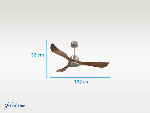 Ventilador de techo Reversible Termostato Wifi Motor DC Techos Inclinados Mando a Distancia Adaptador 2/3 Aspas Hypersilence Memoria 4
