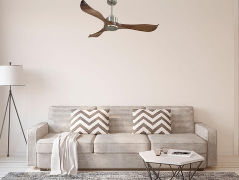 Ventilador de techo Reversible Termostato Wifi Motor DC Techos Inclinados Mando a Distancia Adaptador 2/3 Aspas Hypersilence Memoria 5
