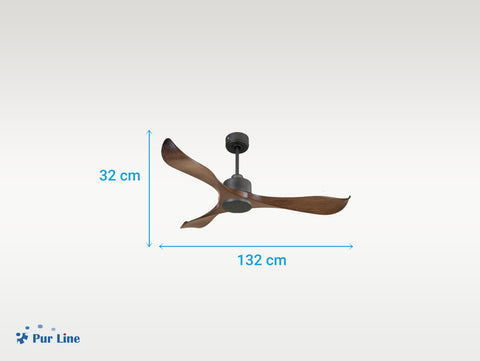 Ventilador de techo Reversible Termostato Wifi Motor DC Techos Inclinados Mando a Distancia Adaptador 2/3 Aspas Hypersilence Memoria 3