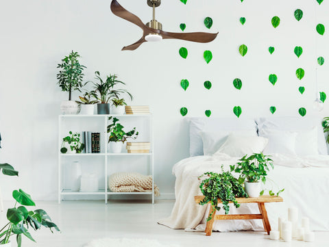 Ventilador de techo Reversible Termostato Dimable Wifi Motor DC Techos Inclinados Mando a Distancia Luz tres tonos Adaptador 2/3 Aspas Hypersilence Memoria 7