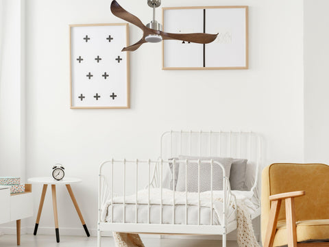 Ventilador de techo Reversible Termostato Dimable Wifi Motor DC Techos Inclinados Mando a Distancia Luz tres tonos Adaptador 2/3 Aspas Hypersilence Memoria 7