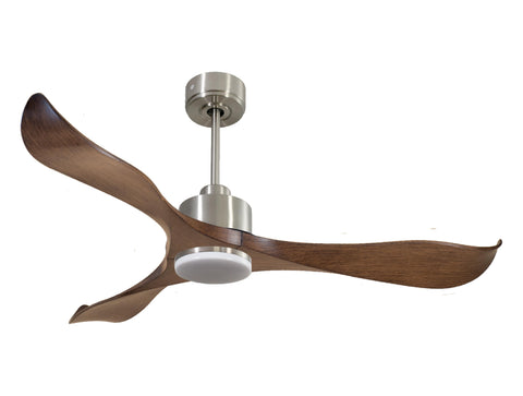 Ventilador de techo Reversible Termostato Dimable Wifi Motor DC Techos Inclinados Mando a Distancia Luz tres tonos Adaptador 2/3 Aspas Hypersilence Memoria 1