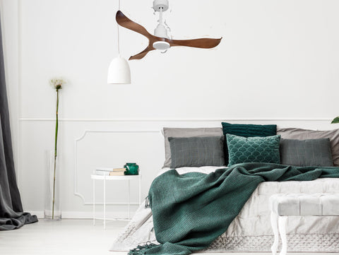 Ventilador de techo Reversible Termostato Wifi Motor DC Techos Inclinados Mando a Distancia Adaptador 2/3 Aspas Hypersilence Memoria 2